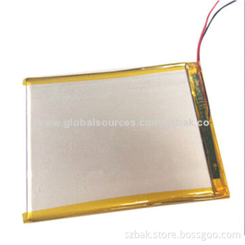 Li-polymer Battery, 3.7V 2,450mAh with Small Size for GPS, DVD Player, Intelligent Controller